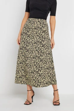 LTS Tall Natural Brown & Black Leopard Print Midaxi Skirt 12 LTS Tall Natural Brown & Black Leopard Print Midaxi Skirt -Evans Boutique 89beb47d 09b3 40 354234 B