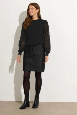 M&Co Black Floral Lace Long Sleeve Jumper 14 M&Co Black Floral Lace Long Sleeve Jumper -Evans Boutique 89ec0f91 d9bd 45 502460 B