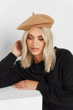 Béret En Feutre Marron Camel