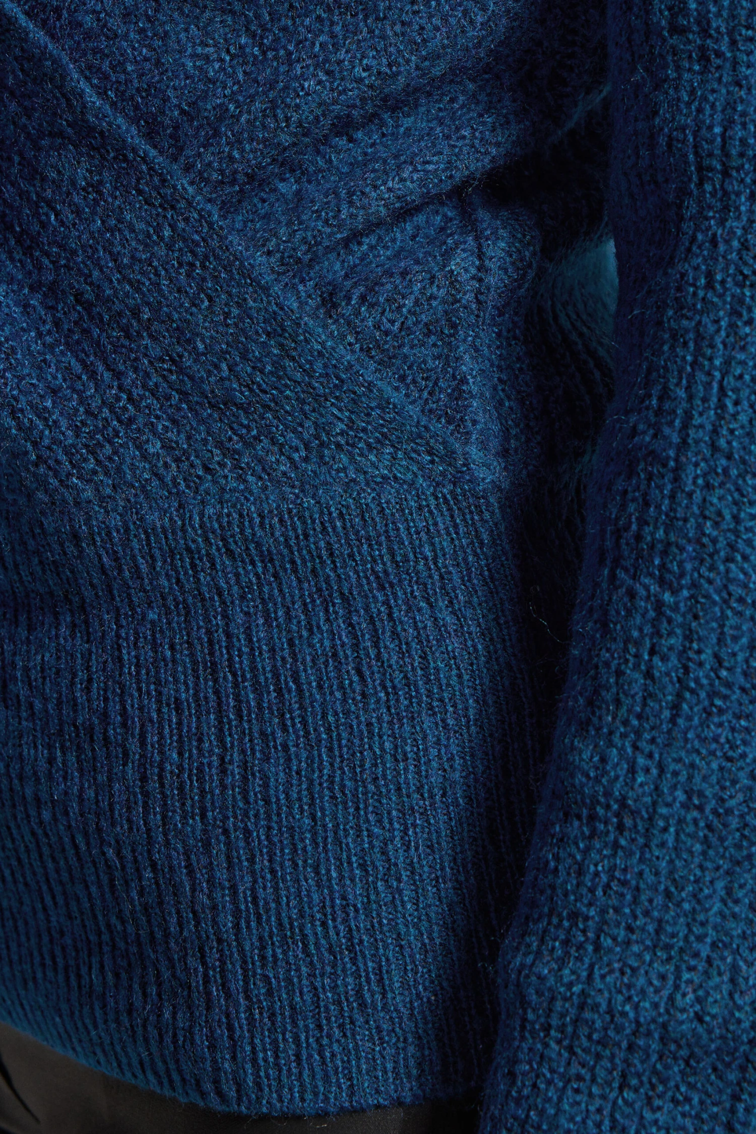 LTS Tall Navy Blue Knitted Wrap Jumper 6 LTS Tall Navy Blue Knitted Wrap Jumper – Image 4