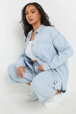 YOURS - Chemisier En Jean Bleu Ciel Délavé 14 YOURS - Chemisier En Jean Bleu Ciel Délavé -Evans Boutique 8ad7fb94 4ede 4a 330634 E