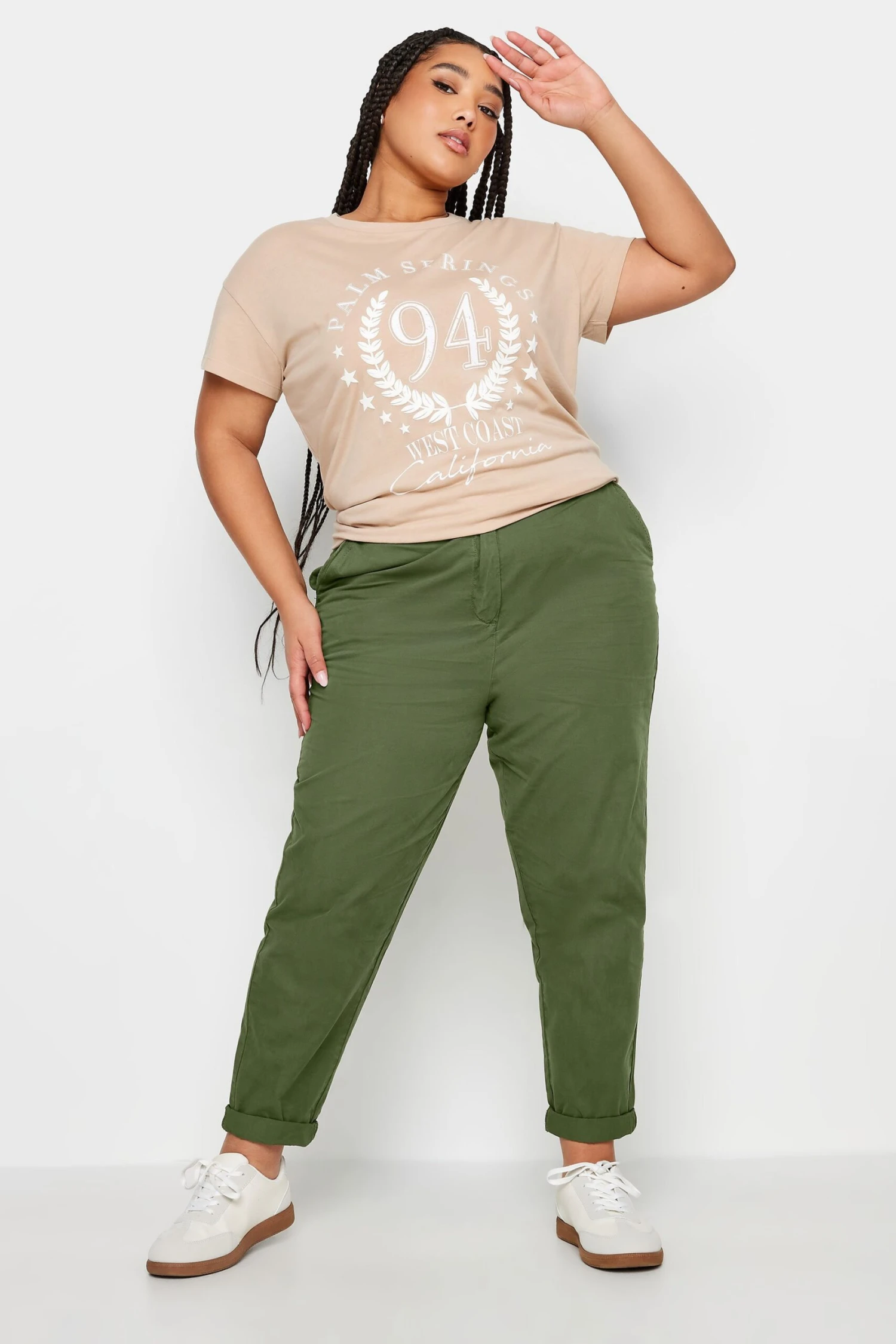 YOURS - Pantalon Chino Vert Kaki Coupe Droite 4 YOURS - Pantalon Chino Vert Kaki Coupe Droite – Image 2