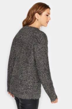 LTS Tall Silver Tinsel Jumper -Evans Boutique 8ca040a5 43c0 41 350812 C