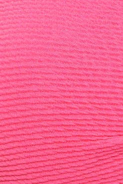 STAR Hot Pink Textured Bikini Top -Evans Boutique 8d5a6b2d fb46 4f 110735 Z