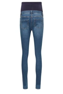LTS Tall Maternity Mid Blue Distressed AVA Stretch Skinny Jeans -Evans Boutique 8dcc26ad 6f65 44 198076 Y