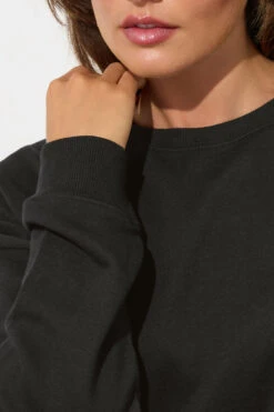 LTS Tall Black Long Sleeve Sweatshirt -Evans Boutique 8e018008 2659 42 350103 D