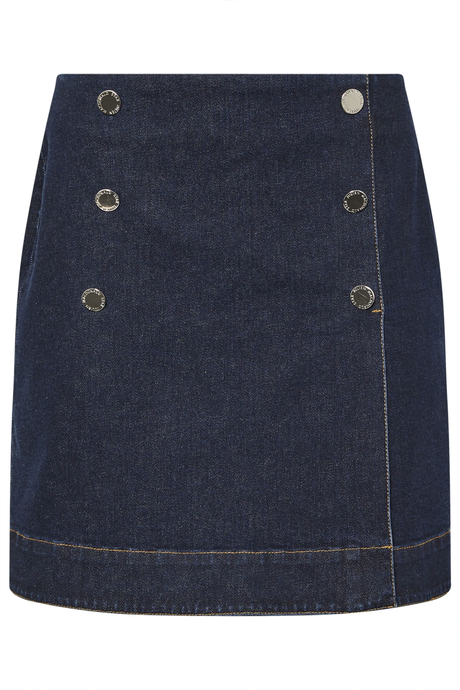 STAR Blue Denim Wrap Mini Skirt 8 STAR Blue Denim Wrap Mini Skirt – Image 6