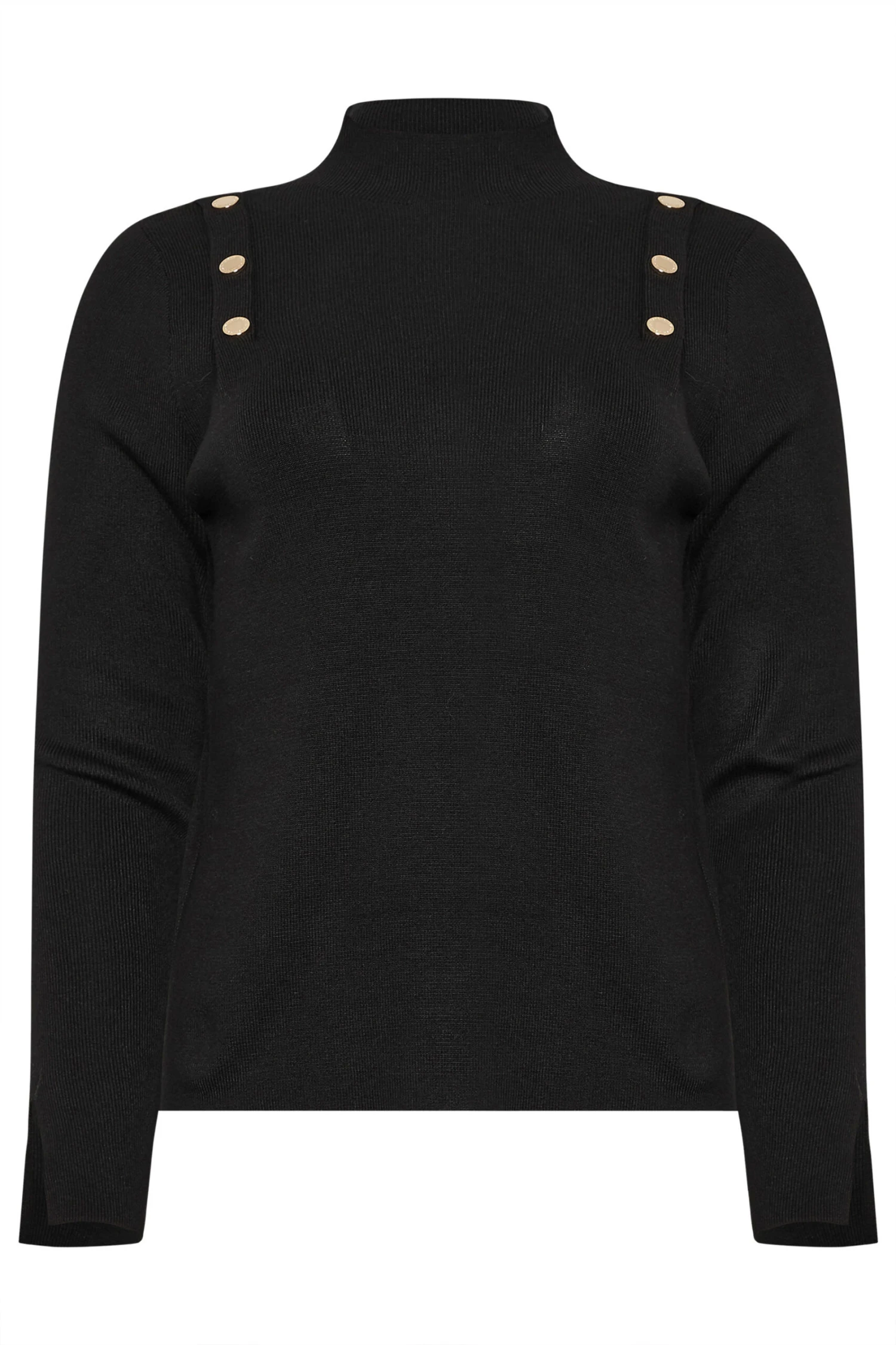 STAR Black Button Detail Knitted Jumper 9 STAR Black Button Detail Knitted Jumper – Image 7