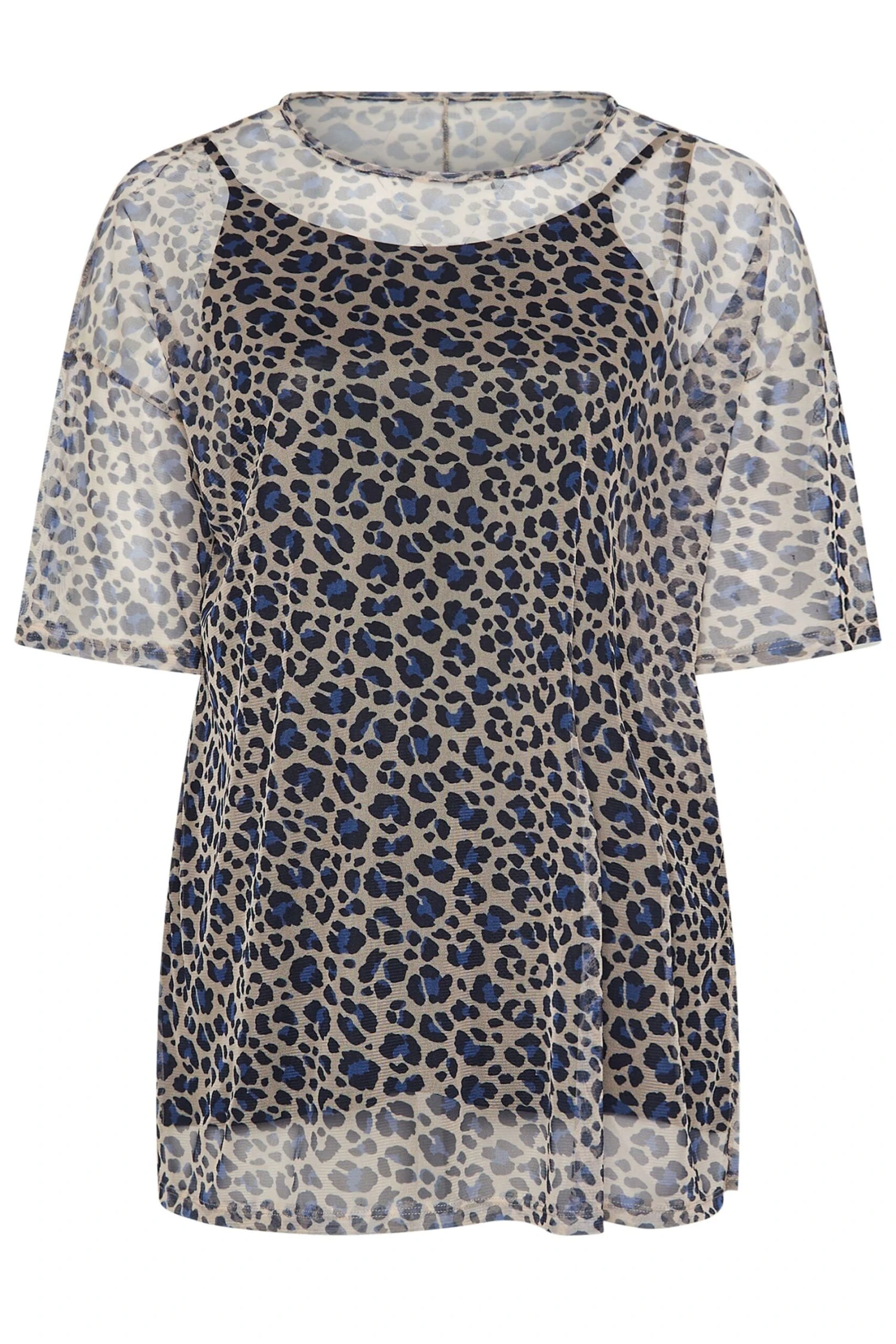 YOURS - Top Oversize En Filet Crème Design Léopard 7 YOURS - Top Oversize En Filet Crème Design Léopard – Image 5