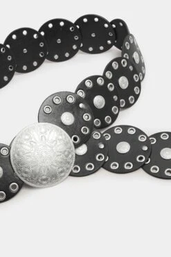 Ceinture Noire Large Disques Cloutés -Evans Boutique 91244244 ec34 4f 246366 P1