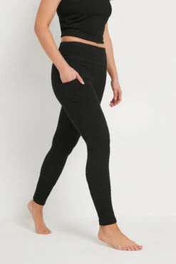LTS Tall Black Active Ribbed Leggings & Vest Top -Evans Boutique 917e6c61 02b6 40 355296 B
