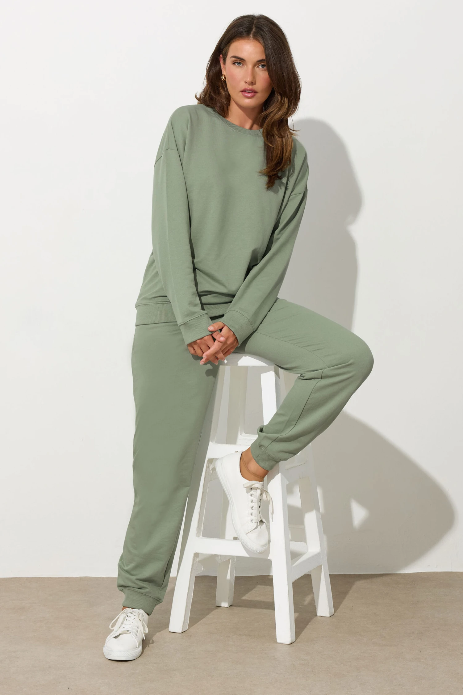 LTS Tall Sage Green Crew Neck Sweatshirt 4 LTS Tall Sage Green Crew Neck Sweatshirt – Image 2