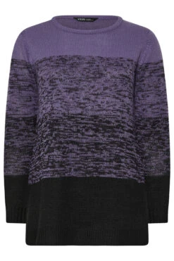 YOURS - Pull Violet Design Block De Couleur 11 YOURS - Pull Violet Design Block De Couleur -Evans Boutique 9398cc7d d3aa 42 280356 X