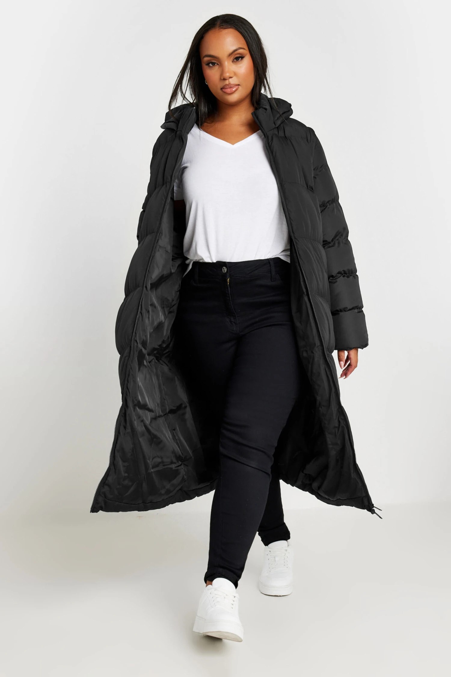 YOURS - Doudoune Midi Noire à Capuche 2 En 1 8 YOURS - Doudoune Midi Noire à Capuche 2 En 1 – Image 6