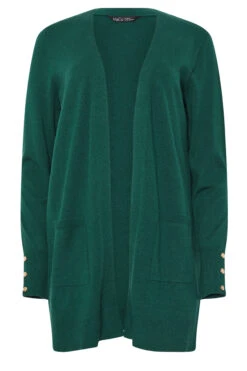 M&Co Green Button Detail Midi Cardigan 11 M&Co Green Button Detail Midi Cardigan -Evans Boutique 93db316c 9bb7 4d 502463 X