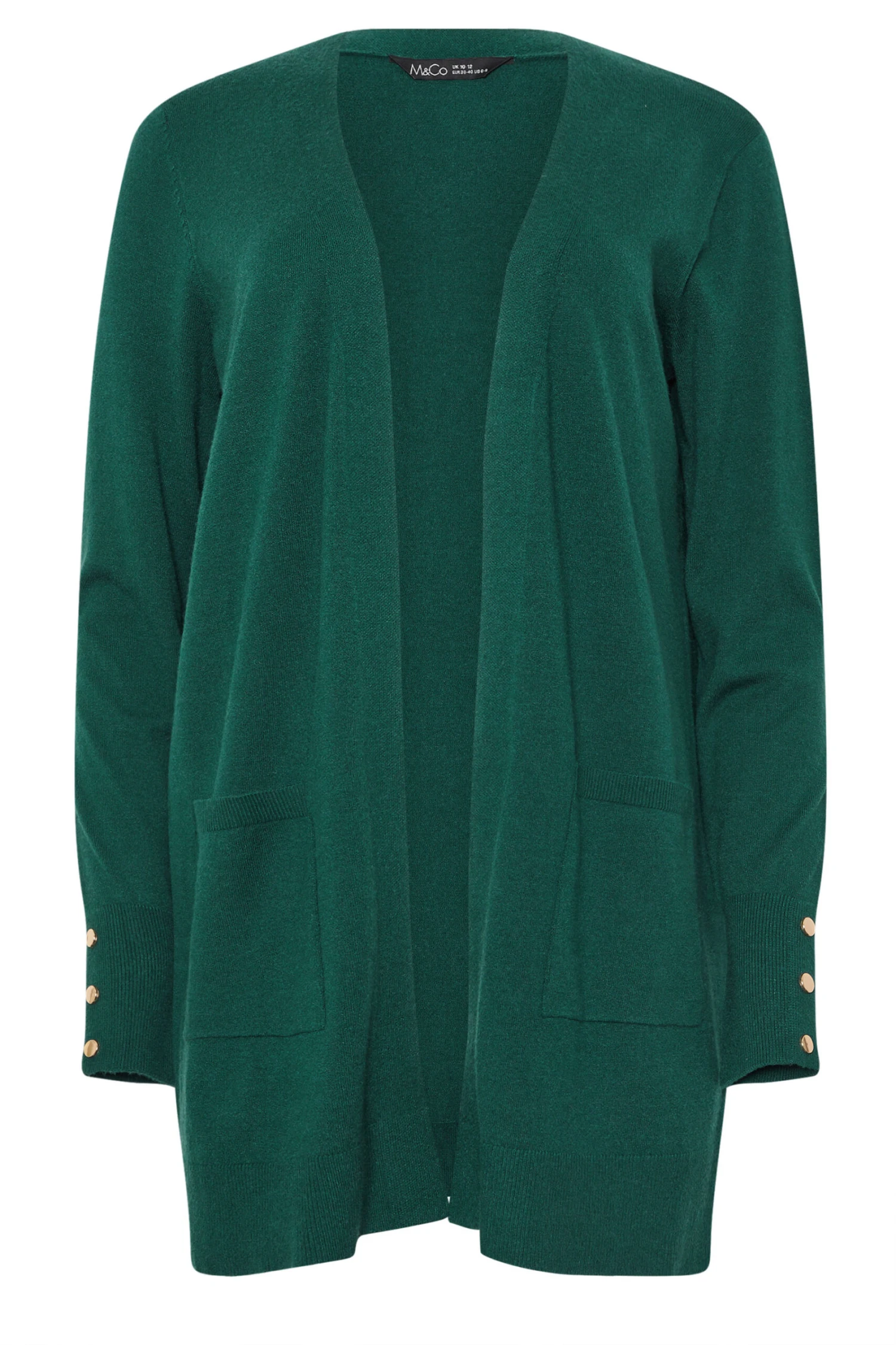 M&Co Green Button Detail Midi Cardigan 7 M&Co Green Button Detail Midi Cardigan – Image 5
