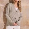 LTS PREMIUM Tall Stone Brown V-Neck Cardigan -Evans Boutique 95436610 844c 4e 353806 A