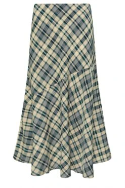 LTS Tall Blue Check Print Tiered Midaxi Skirt 15 LTS Tall Blue Check Print Tiered Midaxi Skirt -Evans Boutique 95a4e3fd 4acb 42 354235 X