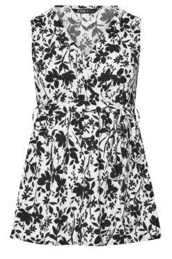 YOURS - Top Cache-Coeur Noir & Crème Floral 11 YOURS - Top Cache-Coeur Noir & Crème Floral -Evans Boutique 95b8eaf6 86fa 4a 322682 X