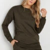 LTS Tall Chocolate Brown Crew Neck Sweatshirt -Evans Boutique 9669ad1a 9a13 4f 354919 A