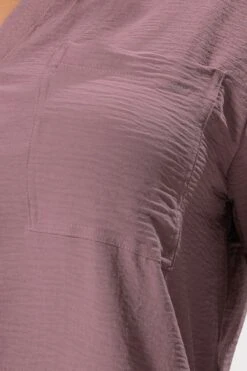 YOURS Curve Chemisier Froissé Mauve Violet -Evans Boutique 967e213c e35a 46 330846 E