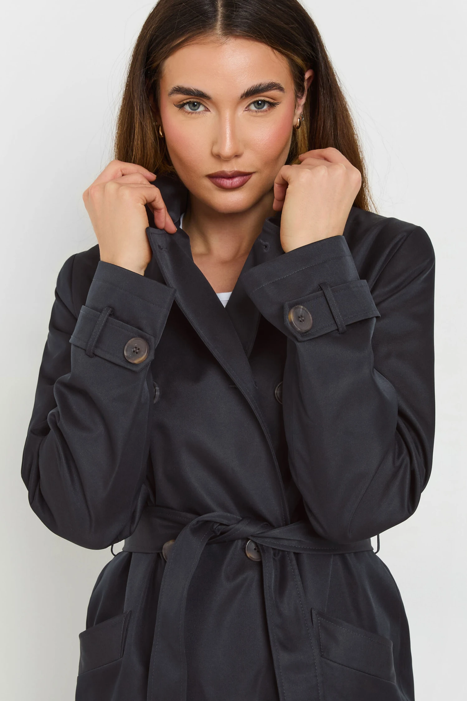 LTS Tall Navy Blue Lined Trench Coat 7 LTS Tall Navy Blue Lined Trench Coat – Image 5