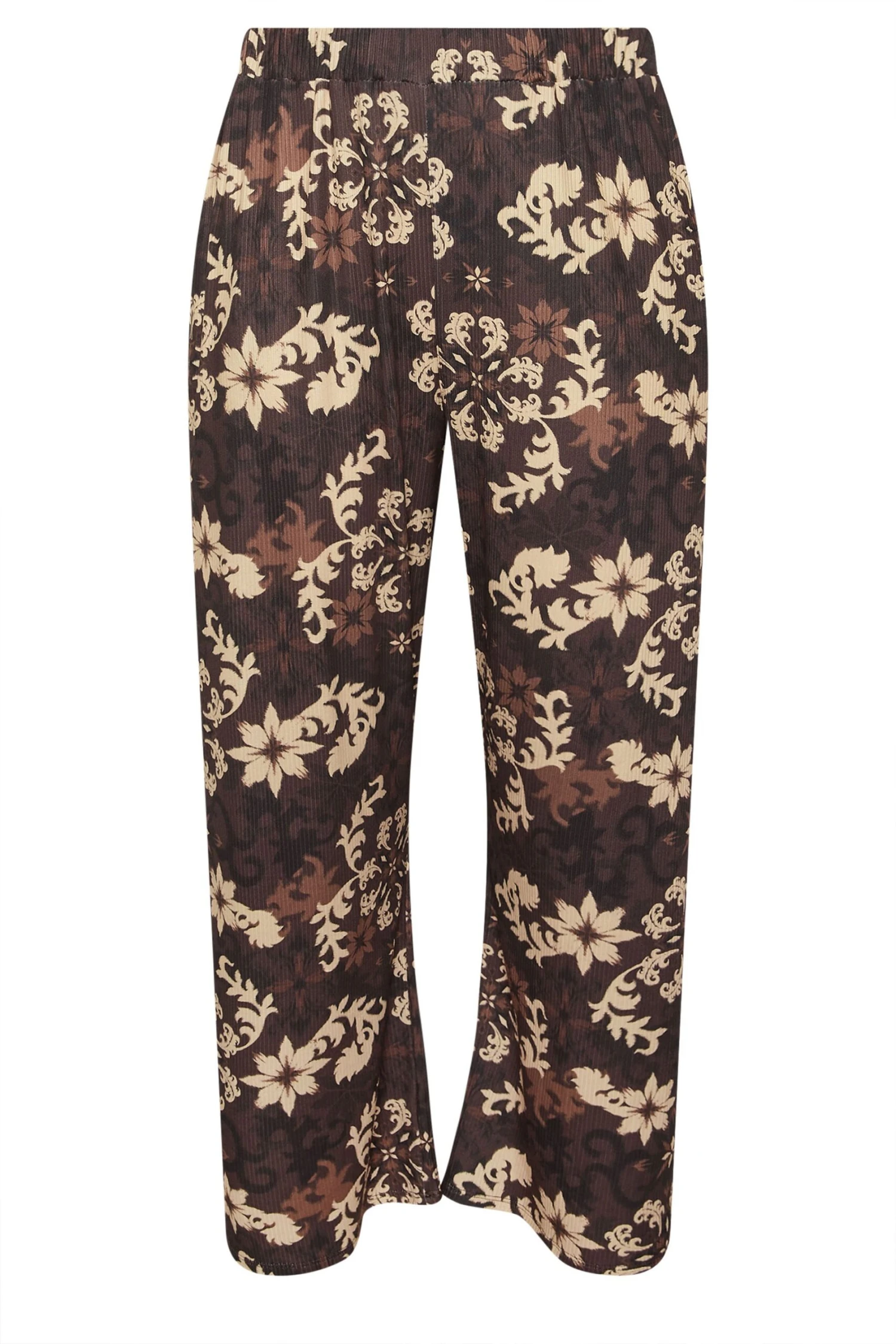 LIMITED COLLECTION - Pantalon Wide Leg Chocolat Design Floral 7 LIMITED COLLECTION - Pantalon Wide Leg Chocolat Design Floral – Image 5