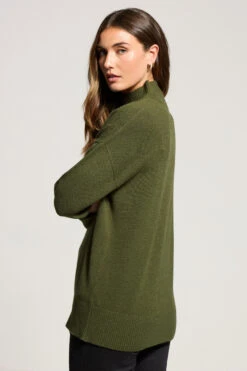 LTS Tall Khaki Green Turtle Neck Jumper 11 LTS Tall Khaki Green Turtle Neck Jumper -Evans Boutique 97a951af 22c7 4e 356097 C