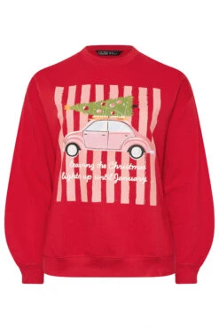 LIMITED COLLECTION Sweat-shirt Graphique Curve Red Christmas Lights 11 LIMITED COLLECTION Sweat-shirt Graphique Curve Red Christmas Lights -Evans Boutique 9823fa2a ea6f 41 216937 X