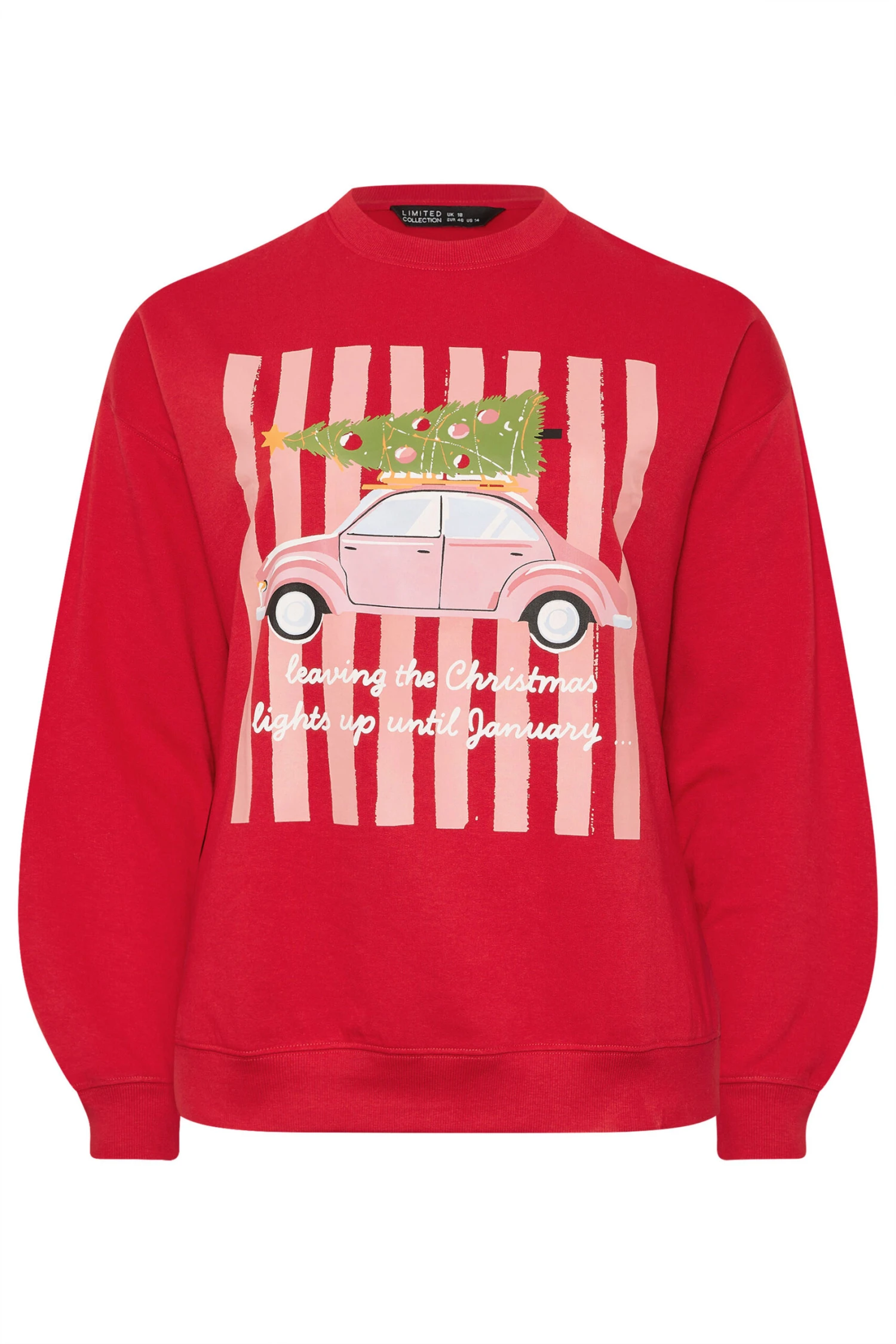 LIMITED COLLECTION Sweat-shirt Graphique Curve Red Christmas Lights 7 LIMITED COLLECTION Sweat-shirt Graphique Curve Red Christmas Lights – Image 5