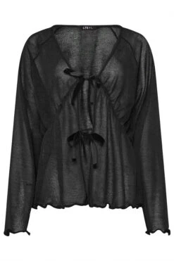 LTS Tall Black Velvet Bow Tie Front Top 11 LTS Tall Black Velvet Bow Tie Front Top -Evans Boutique 9836ecb0 2b95 4a 355536 X