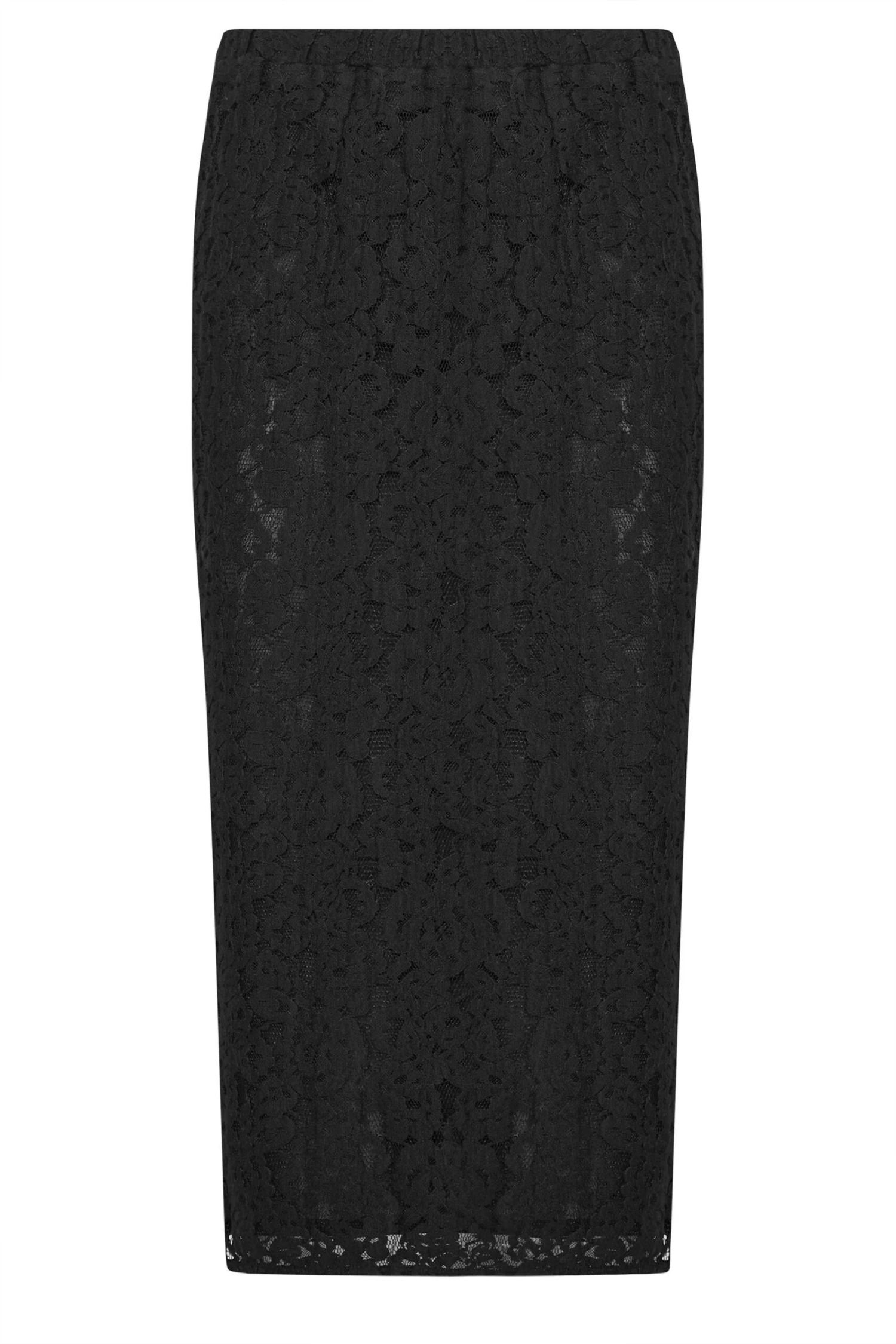 LTS Tall Black Lace Pencil Midi Skirt 8 LTS Tall Black Lace Pencil Midi Skirt – Image 6