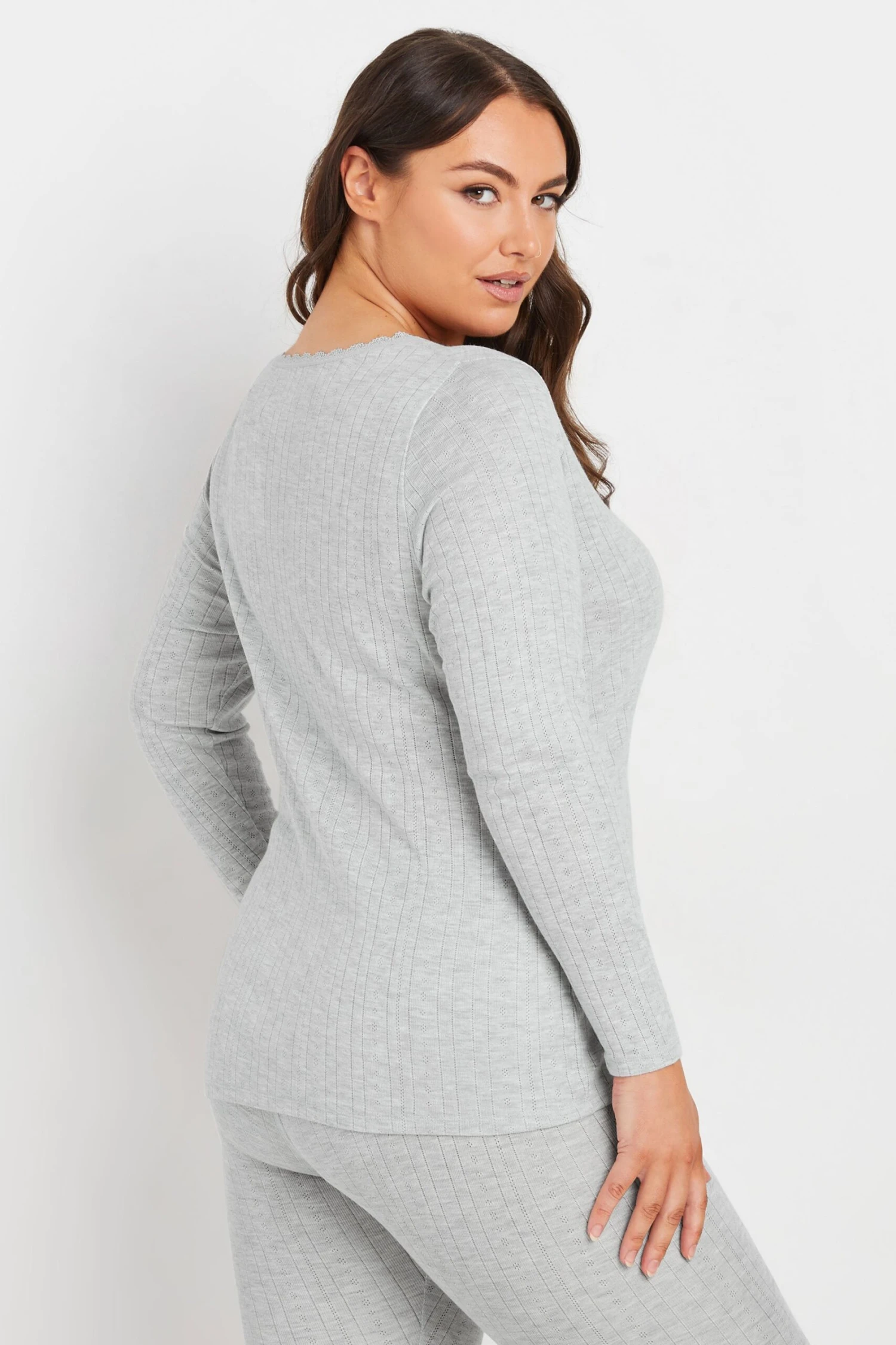 YOURS - Top Thermique Gris En Jersey Manches Longues 6 YOURS - Top Thermique Gris En Jersey Manches Longues – Image 4