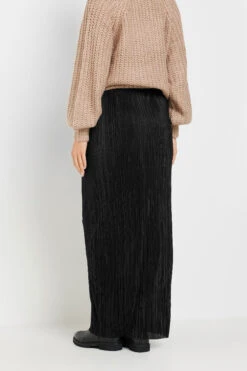 LTS Tall Black Plisse Maxi Skirt 9 LTS Tall Black Plisse Maxi Skirt -Evans Boutique 98c30976 000b 46 355541 C