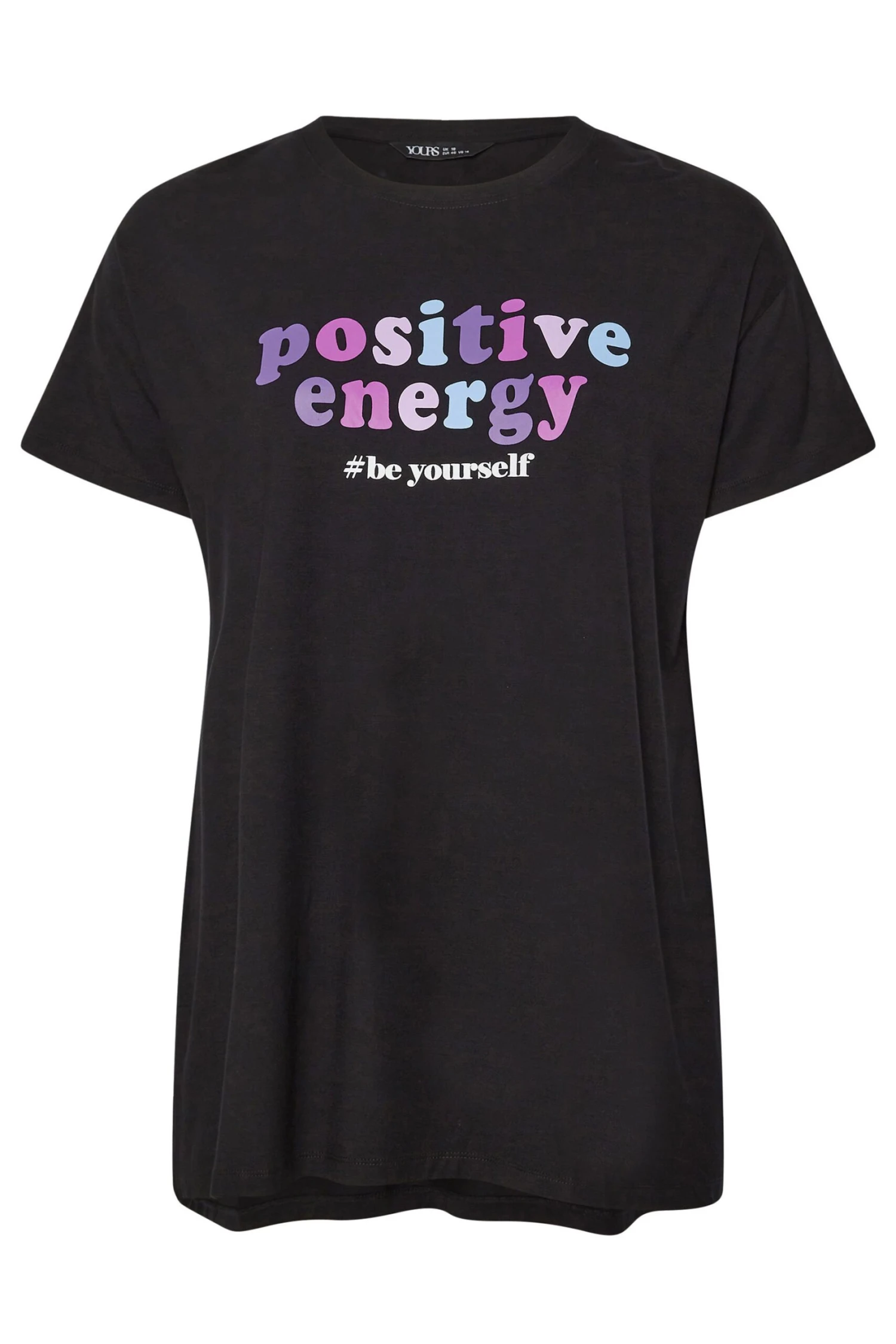 YOURS ACTIVE - Top Noir 'Positive Energy' Manches Courtes 10 YOURS ACTIVE - Top Noir 'Positive Energy' Manches Courtes – Image 8
