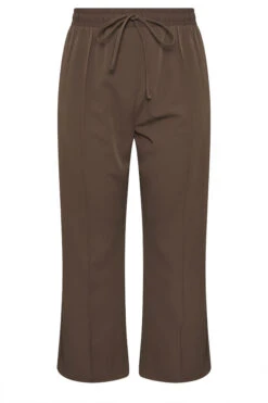 YOURS Curve Pantalon Large à Coutures Sur Le Devant Marron -Evans Boutique 9913b273 3020 43 310224 X