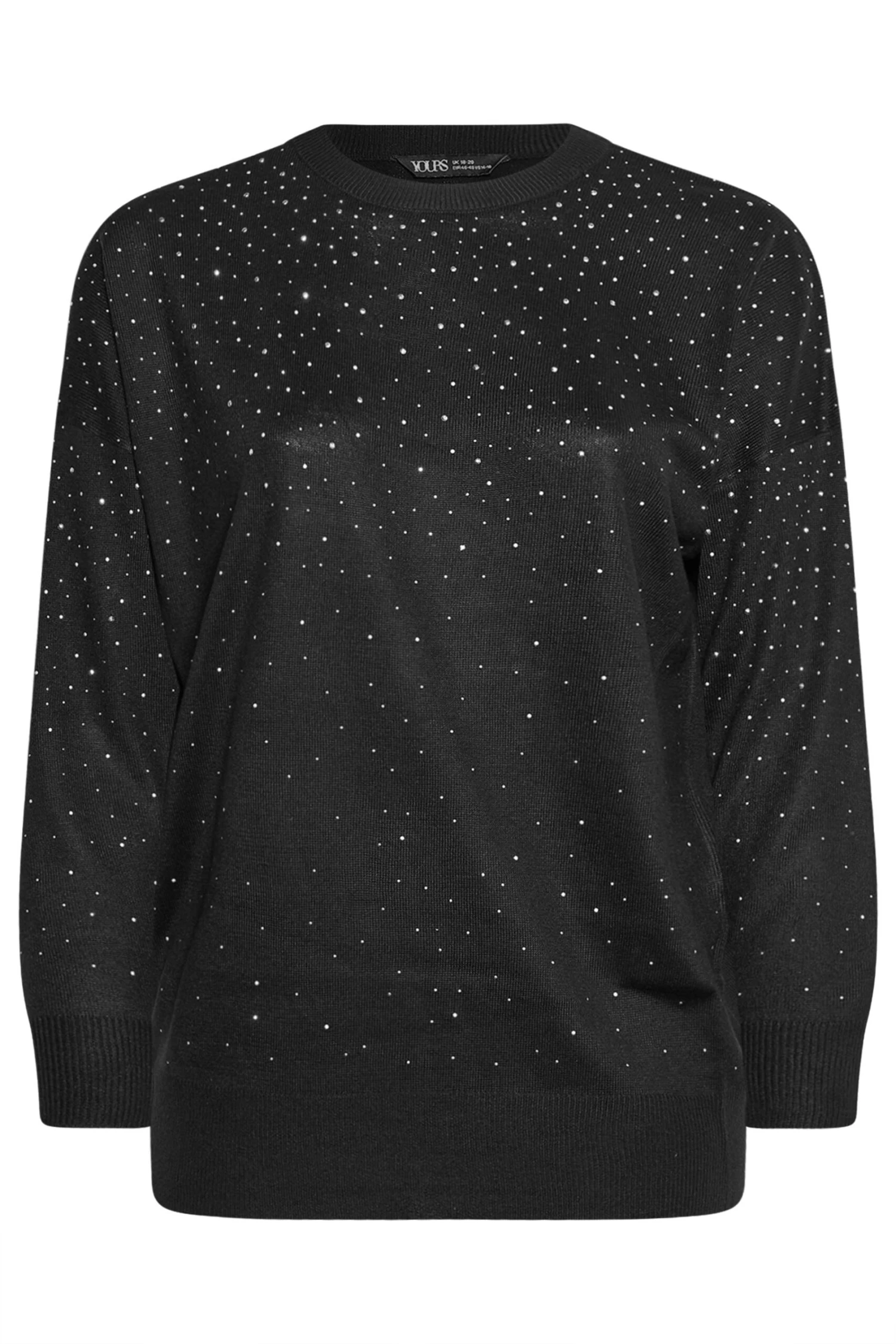 YOURS Curve Pull Noir Orné De Diamants 7 YOURS Curve Pull Noir Orné De Diamants – Image 5