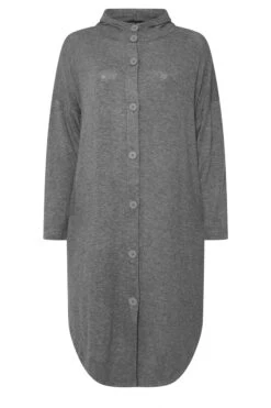 YOURS - Cardigan Gris à Capuche Maxi à Poches 11 YOURS - Cardigan Gris à Capuche Maxi à Poches -Evans Boutique 9965ce60 0d85 40 303852 X