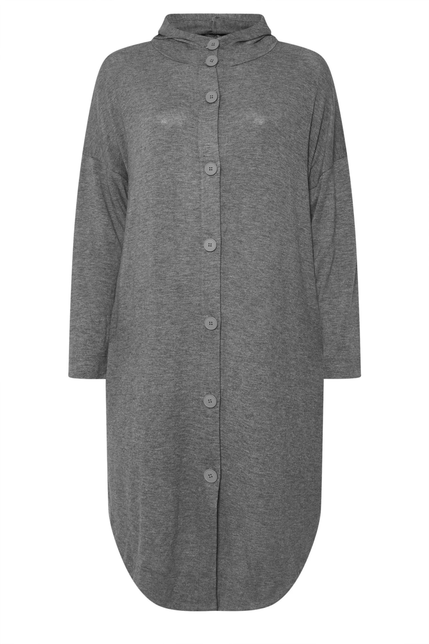 YOURS - Cardigan Gris à Capuche Maxi à Poches 7 YOURS - Cardigan Gris à Capuche Maxi à Poches – Image 5