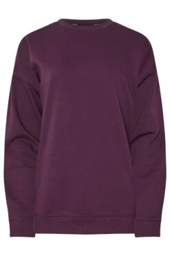 LTS Tall Purple Crew Neck Sweatshirt -Evans Boutique 999f8fb2 882a 49 356152 X
