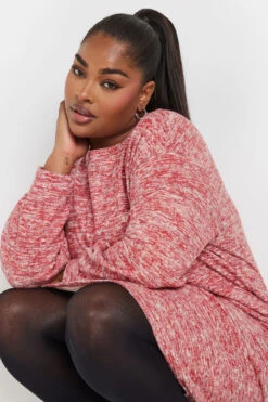 YOURS - Robe-Pull Rouge Toucher Doux -Evans Boutique 9a9dc5eb 1807 47 303235 D