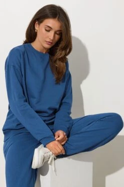 LTS Tall Dark Blue Crew Neck Sweatshirt