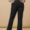 EVANS Curve Fit Black Straight Leg Jeans