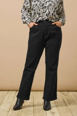 EVANS Curve Fit Black Straight Leg Jeans