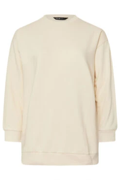 YOURS - Sweatshirt Crème Manches Longues Bordures Nervurées 11 YOURS - Sweatshirt Crème Manches Longues Bordures Nervurées -Evans Boutique 9aff3131 cbc1 43 126662 X