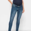 LTS Tall Maternity Mid Blue Skinny AVA Jeans -Evans Boutique 9b8bbd52 4554 42 198085 A