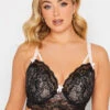 YOURS - Soutien-Gorge Noir Dentelle à Armatures Rembourré