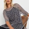 YOURS - Top Oversize En Filet Crème Design Léopard -Evans Boutique 9c088016 f9e3 40 303446 A