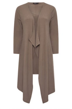 YOURS - Cardigan Mocha Nervuré Jersey En Cascade 11 YOURS - Cardigan Mocha Nervuré Jersey En Cascade -Evans Boutique 9c7de505 471c 47 322381 X