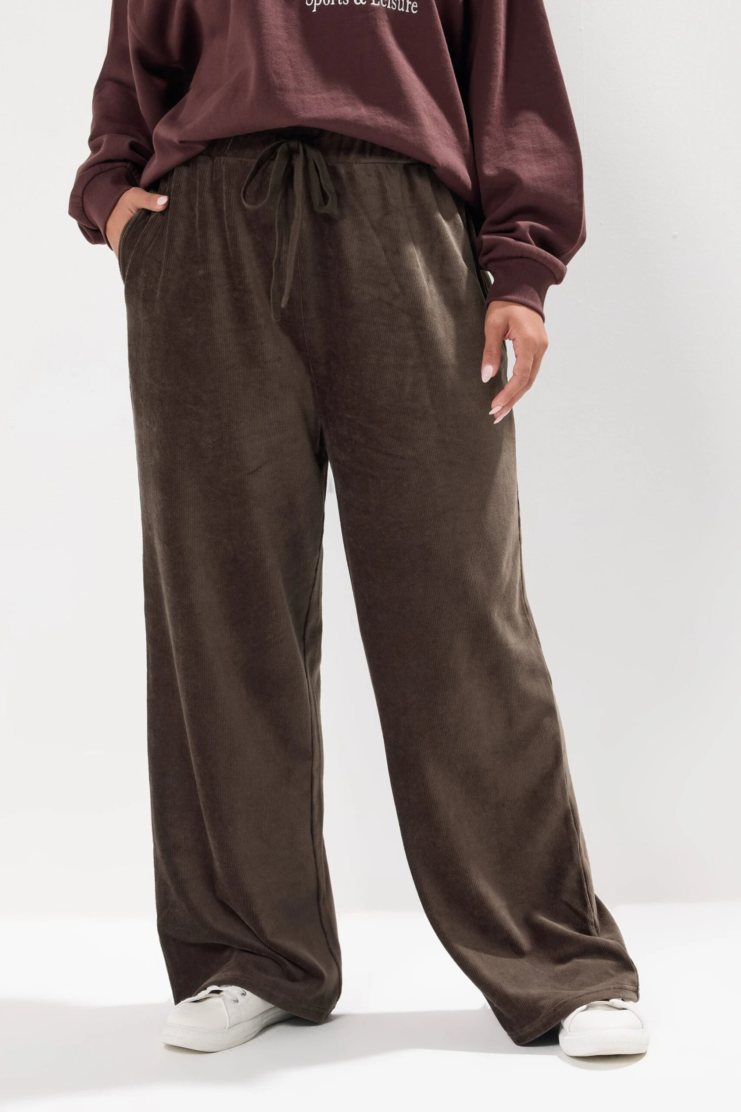 YOURS - Pantalon Large à Cordon De Serrage Marron 4 YOURS - Pantalon Large à Cordon De Serrage Marron – Image 2